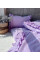 Комплект постільної білизни з вареної бавовни з рюшем, двоспальний, колір ліловий